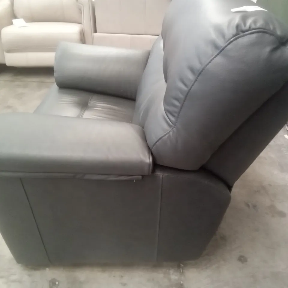 DESIGNER G PLAN MADE STRATFORD MANUAL RECLINER CHAIR - CAMBRIDGE PETROL BLUE LEATHER 