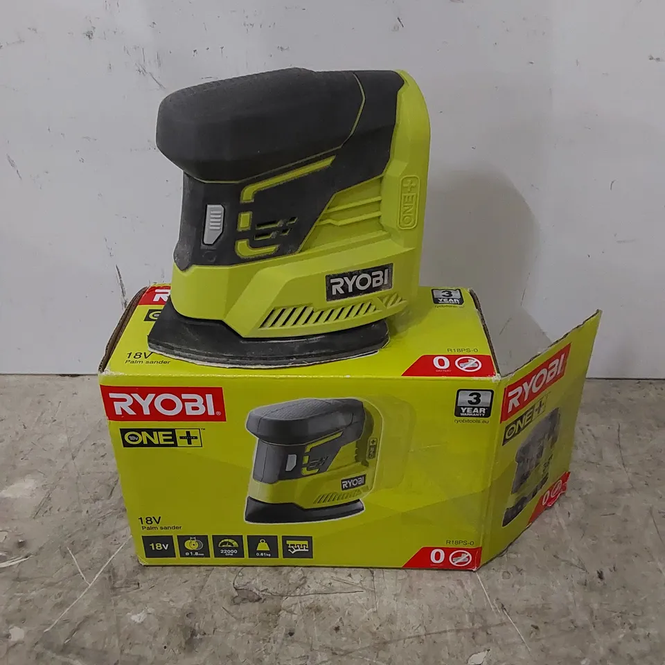 BOXED RYOBI ONE 18V PALM SANDER 