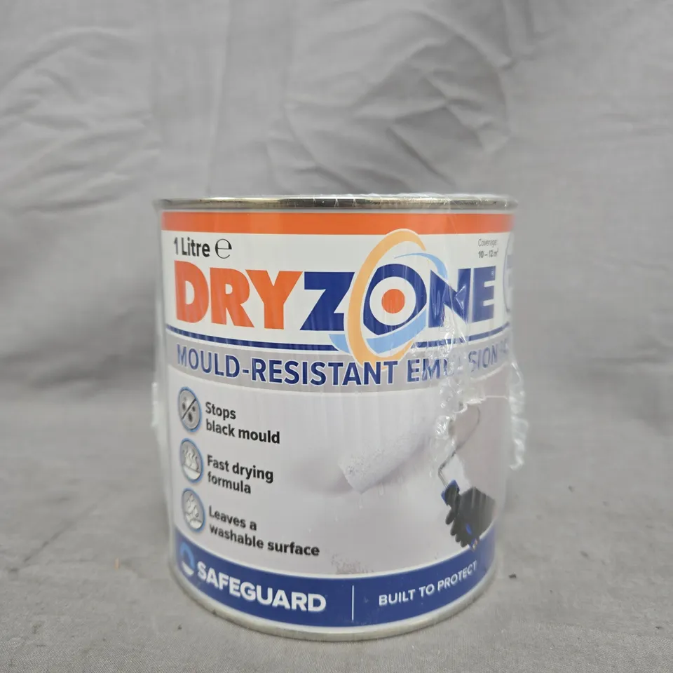 DRYZONE MOLD-RESISTANT EMULSION PAINT – 1 LITRE - COLLECTION ONLY 