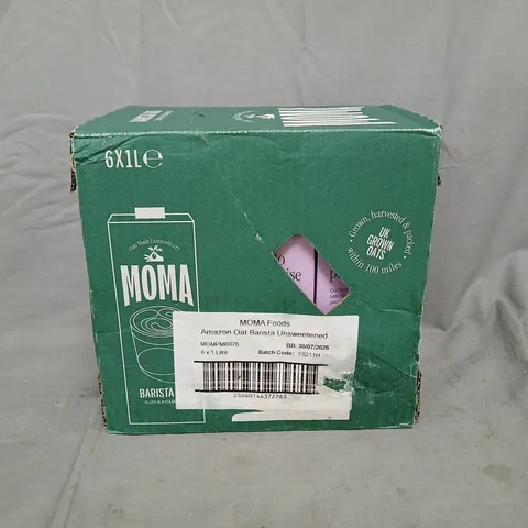 MOMA UNSWEETENED SUPER FOAMABLE BARISTA OAT MULTIPACK (6 X 1L CARTONS)