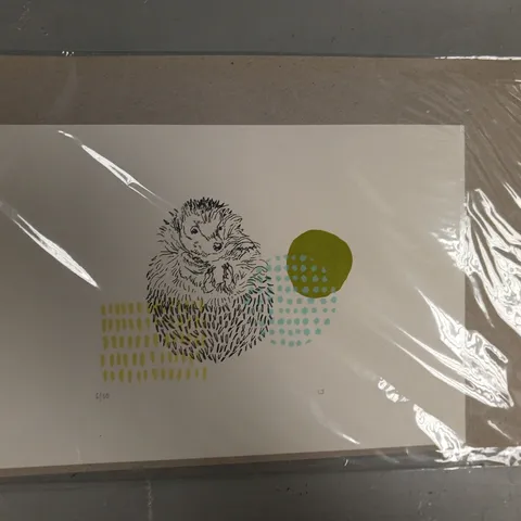 LIZ JEAL INITIALISED LIMITED EDITION HEDGEHOG ART PRINT (6/30)