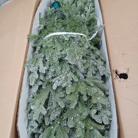 SANTA'S BEST 16 FUNCTION PRE-LIT DEWDROP CHRISTMAS TREE SNOW KISS 7FT - COLLECTION ONLY