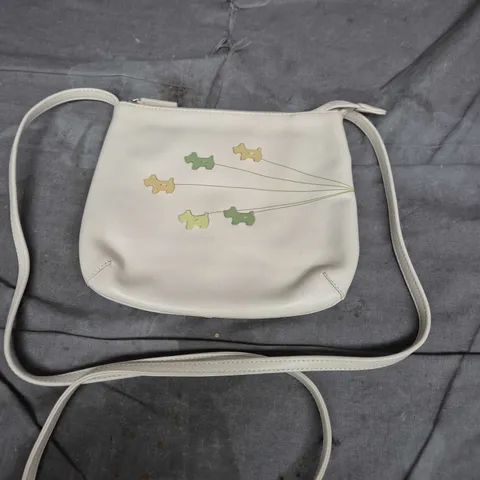 RADLEY LONDON CROSSBODY BAG – PALE YELLOW LEATHER WITH DOG MOTIF