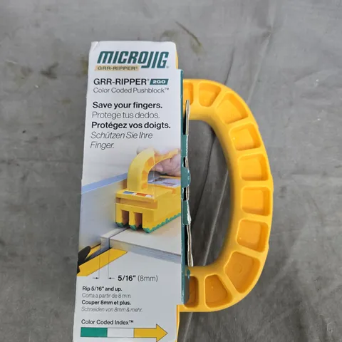 MICRO JIG GRR-RIPPER 2GO COLOUR-CODED PUSHBLOCK – YELLOW 