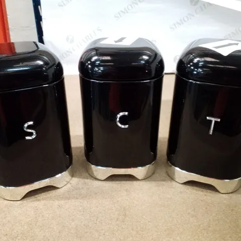 BOXED LOVELLO 3 PIECE CANISTER COFFEE, TEA, & SUGAR JAR SET (1 BOX)
