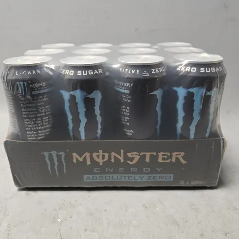 PACK OF 12 MONSTER ENERGY ABSOLUTELY ZERO 