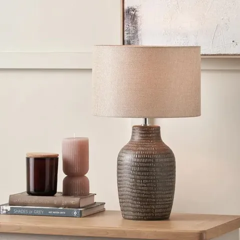 BOXED PACIFIC LIFESTYLE KAI TEXTURED CERAMIC TABLE LAMP