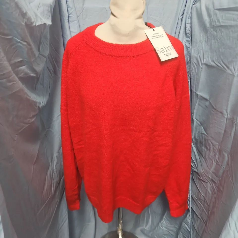 SAINT TROPEZ GARBIESZ PULLOVER IN RED - L