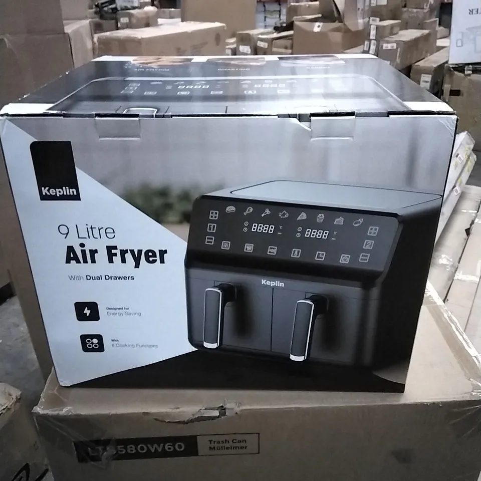 BOXED KEPLIN 9 LITRE DUAL DRAW AIR FRYER 