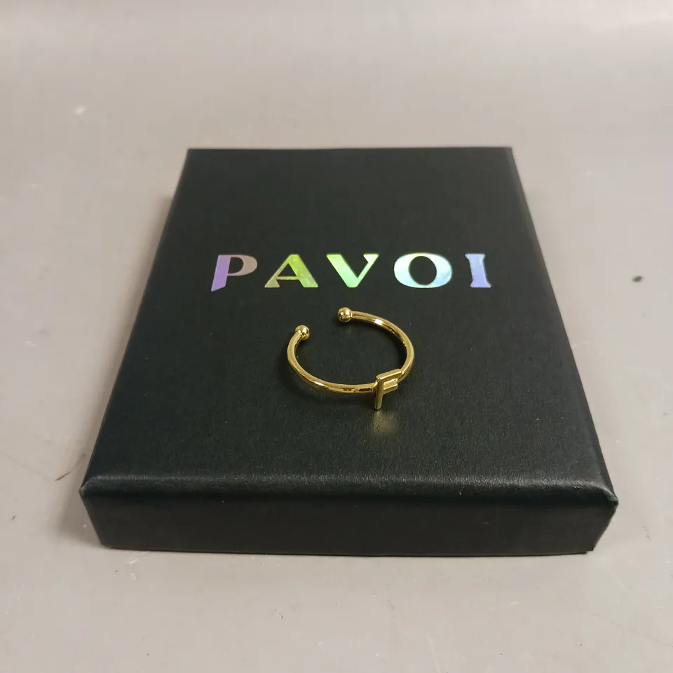 PAVOI PERSONALISED 'F' RING 