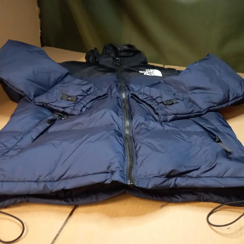 THE NORTH FACE NAVY/BLACK PADDED WINTER JACKET - SMALL