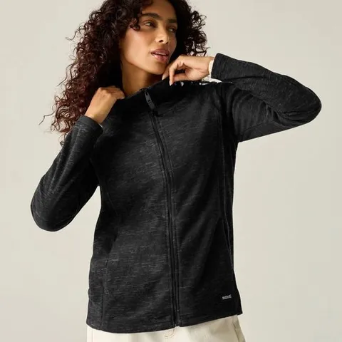 REGATTA WOMEN'S MAYSE FULL ZIP FLEECE | BLACK 18