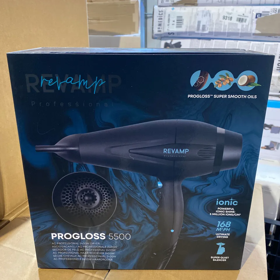 BOXED REVAMP PROGLOSS 5500 AC PROFESSIONAL 2400W DRYER