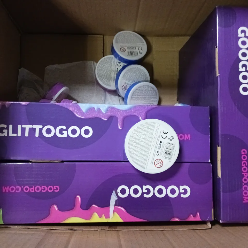 BOX OF APPOXIMATELY 5 ASSORTED GOGOPO SLIME IN VARIOUS COLOURS 