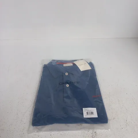 GANT PIQUE SHORT SLEEVE POLO VINTAGE BLUE XL