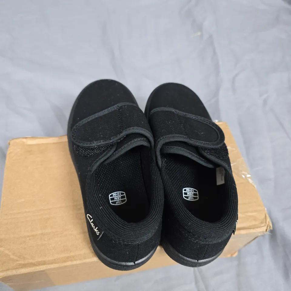 CLARKS HOPPER RUN KIDS' SHOES - BLACK FABRIC, UK 10 (EU 28) RRP £29.98