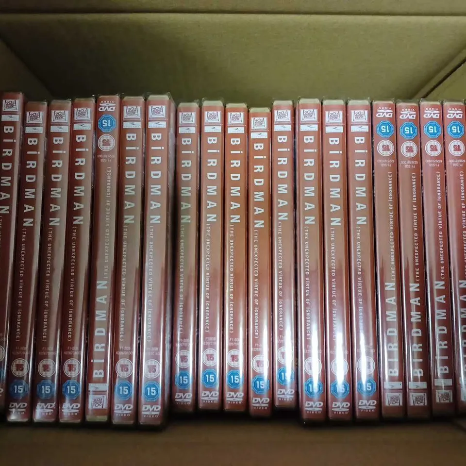 LOT OF APPROXIMATELY 20 'BIRDMAN OR (THE UNEXPECTED VIRTUE OF IGNORANCE)' DVDS