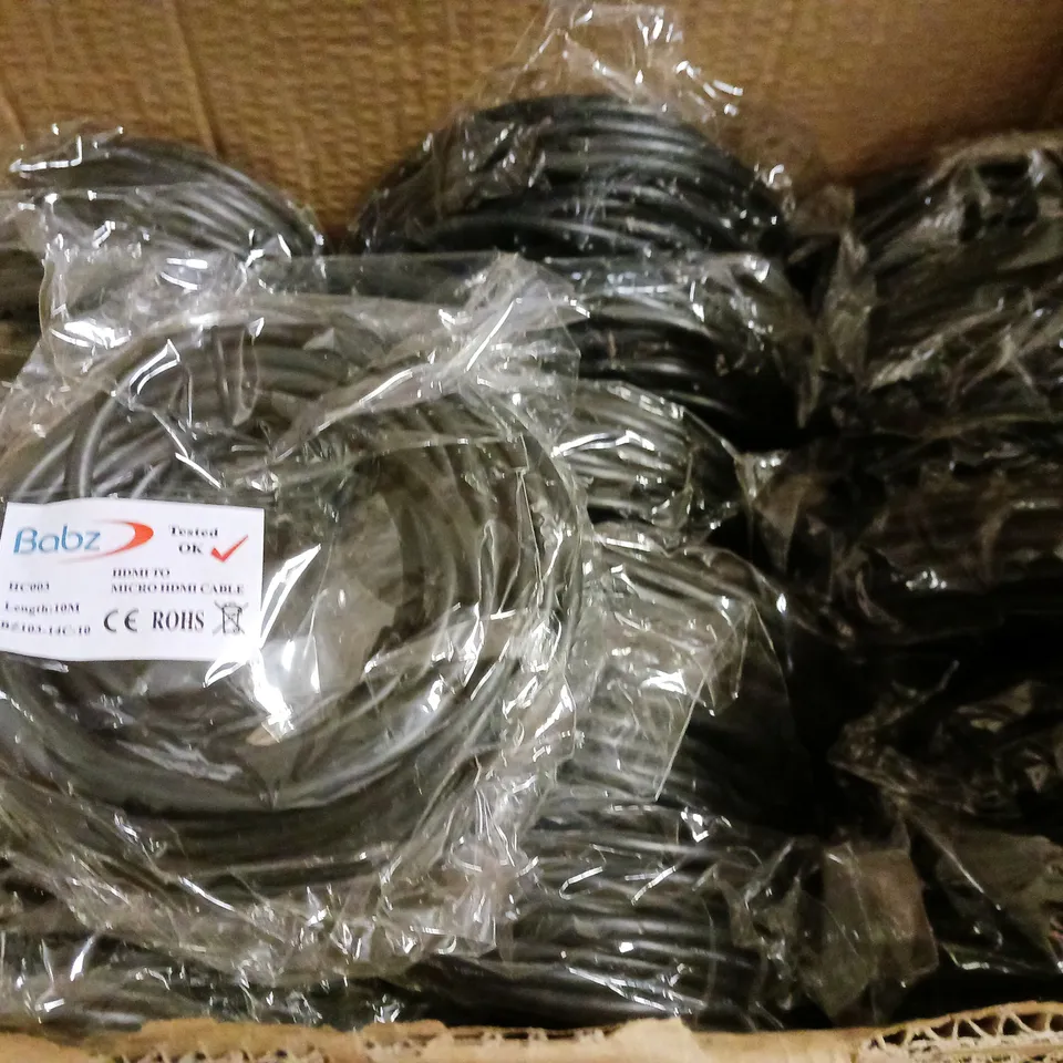 BOXED OF APPOXIMATELY 18 BABZ HMDI TO ICRO HMDI CABLE 