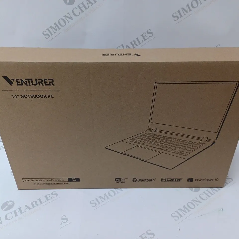 BRAND NEW BOXED VENTURER EUROPA 14 PLUS 14" NOTEBOOK PC - MATT BLACK