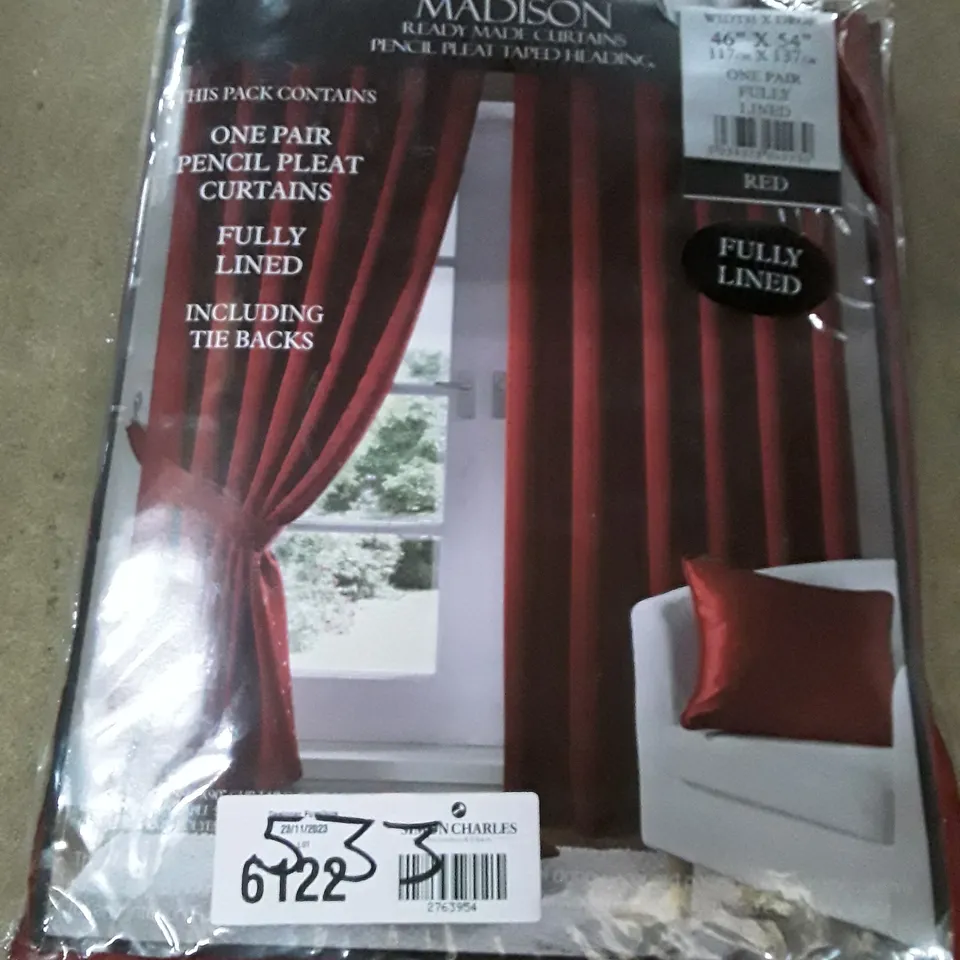 BAGGED HADLEY ROOM DARKENING PENCIL PLEAT CURTAINS