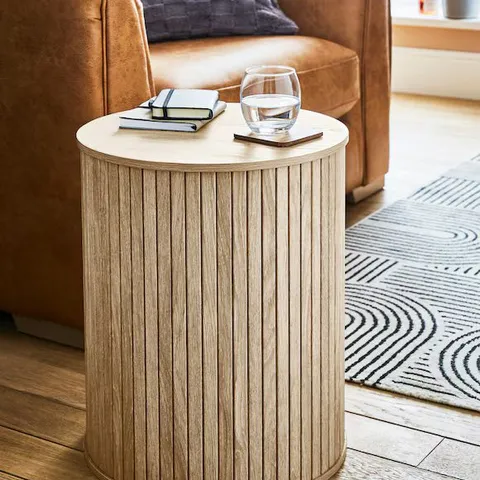 TATE STORAGE SIDE TABLE ZG244 OAK 495 X 455 X 535MM BOXED