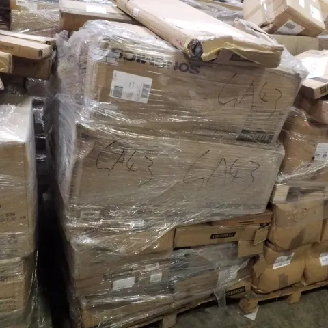 PALLET CONTAINING ASSORTED PRODUCTS INCLUDING TRAMPOLINE PAD, CORNER BRACKET & BATHROOM CABINET