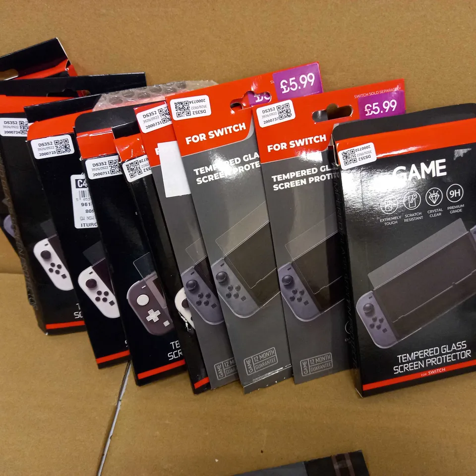 LOT OF 9 NINTENDO SWITCH TEMPERED GLASS SETS