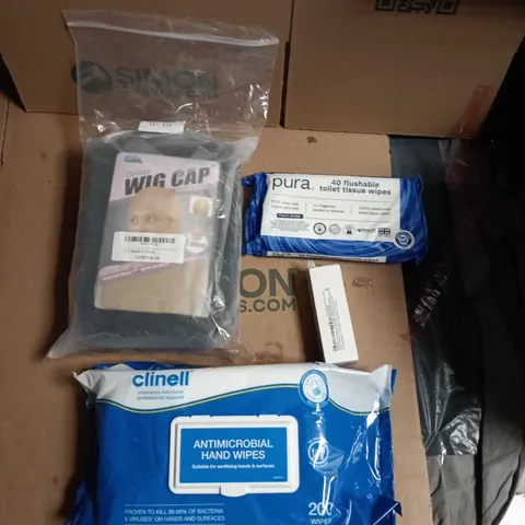 APPROXIMATELY 15 ASSORTED HEALTH & BEAUTY PRODUCTS TO INCLUDE WIG CAP, TOILET WIPES, ANTIBAC WIPES & NAIL SERUM 