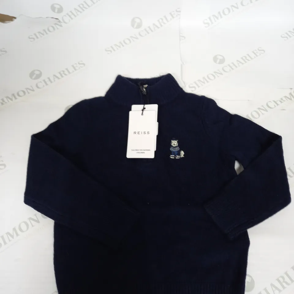 REISS HUBERT HALF ZIP JUMPER SIZE 3-4 YEARS