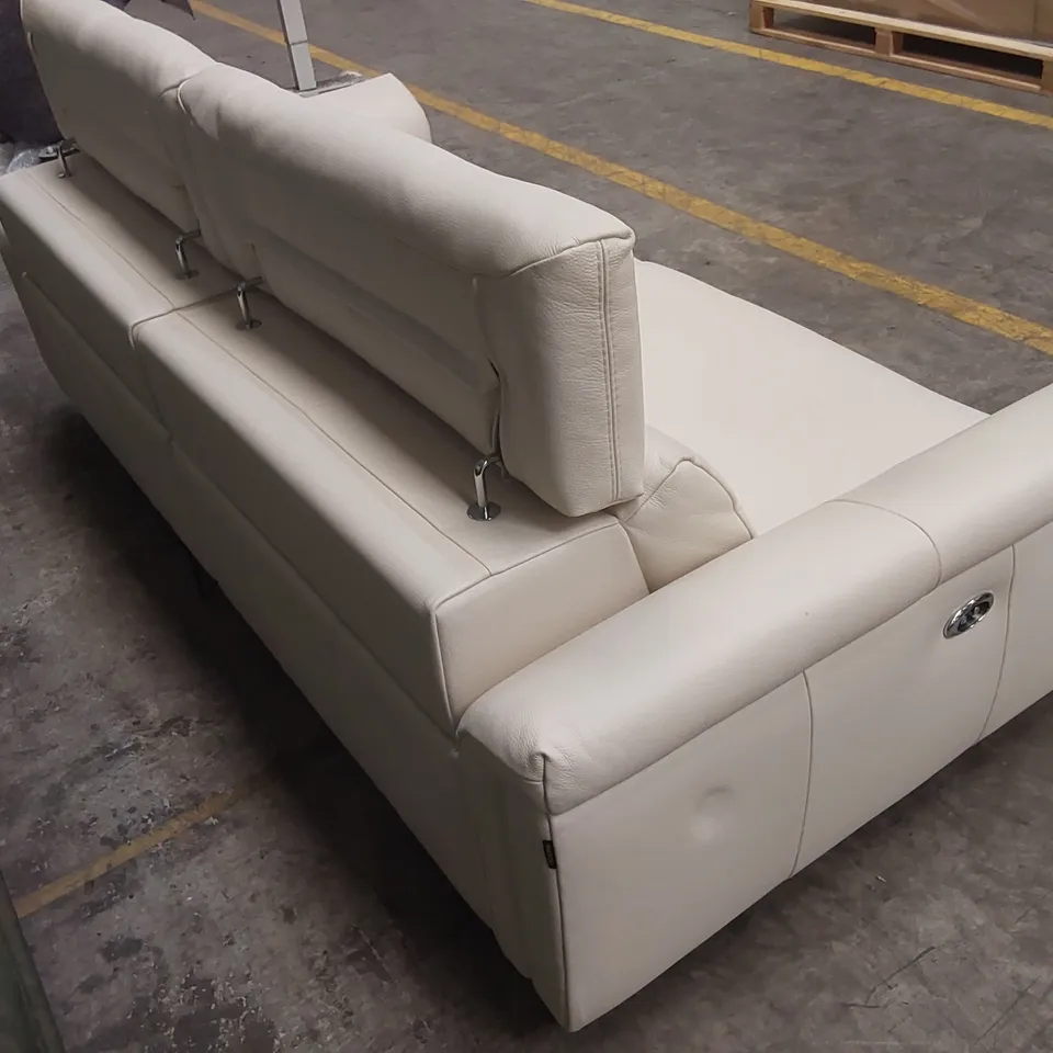 QUALITY DESIGNER ITALIAN MADE 3 SEATER ELECTRIC RECLINER LEATHER SOFA