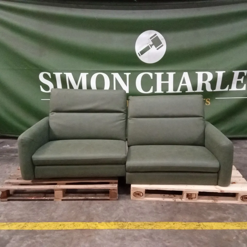 QUALITY DESIGNER ITALIAN MADE DUSK LARGE 3 SEATER PART RECLINER SOFA