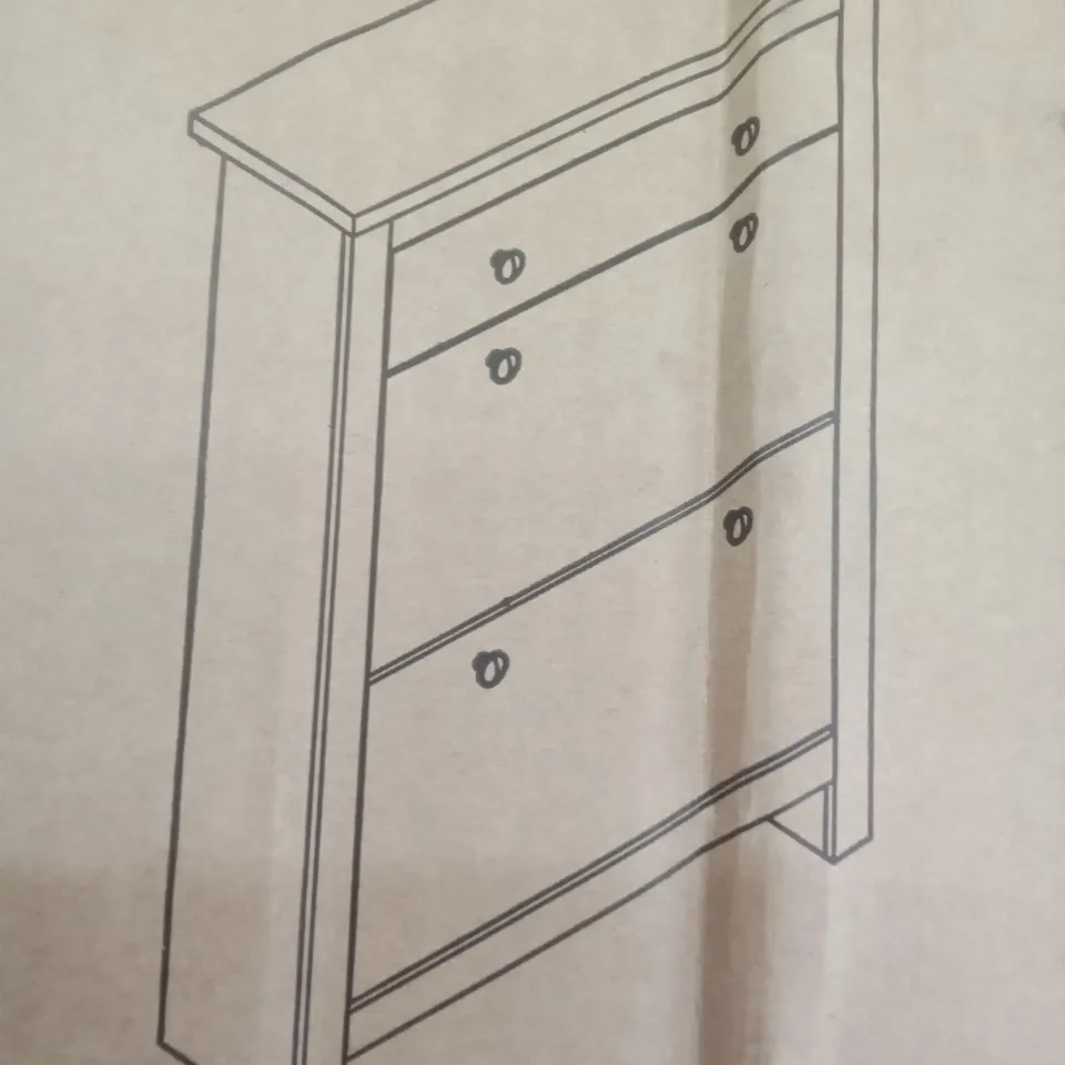 BOXED VIDA DESIGNS ARLINGTON SHOE CABINET -GREY/OAK