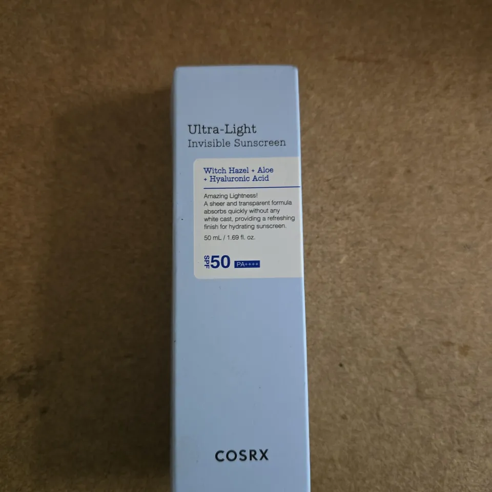 COSRX ULTRA-LIGHT INVISIBLE SUNSCREEN SPF50 PA++++ – 50ML (BOXED)
