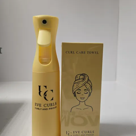 EVE CURLS CURL CARE KIT – CURL CARE TOWEL WITH SPRAY BOTTLE (CURLY AND PROUD)