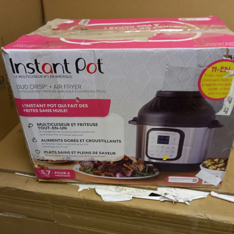 INSTANT POT DUO CRISP AIR FRYER MULTICOOKER