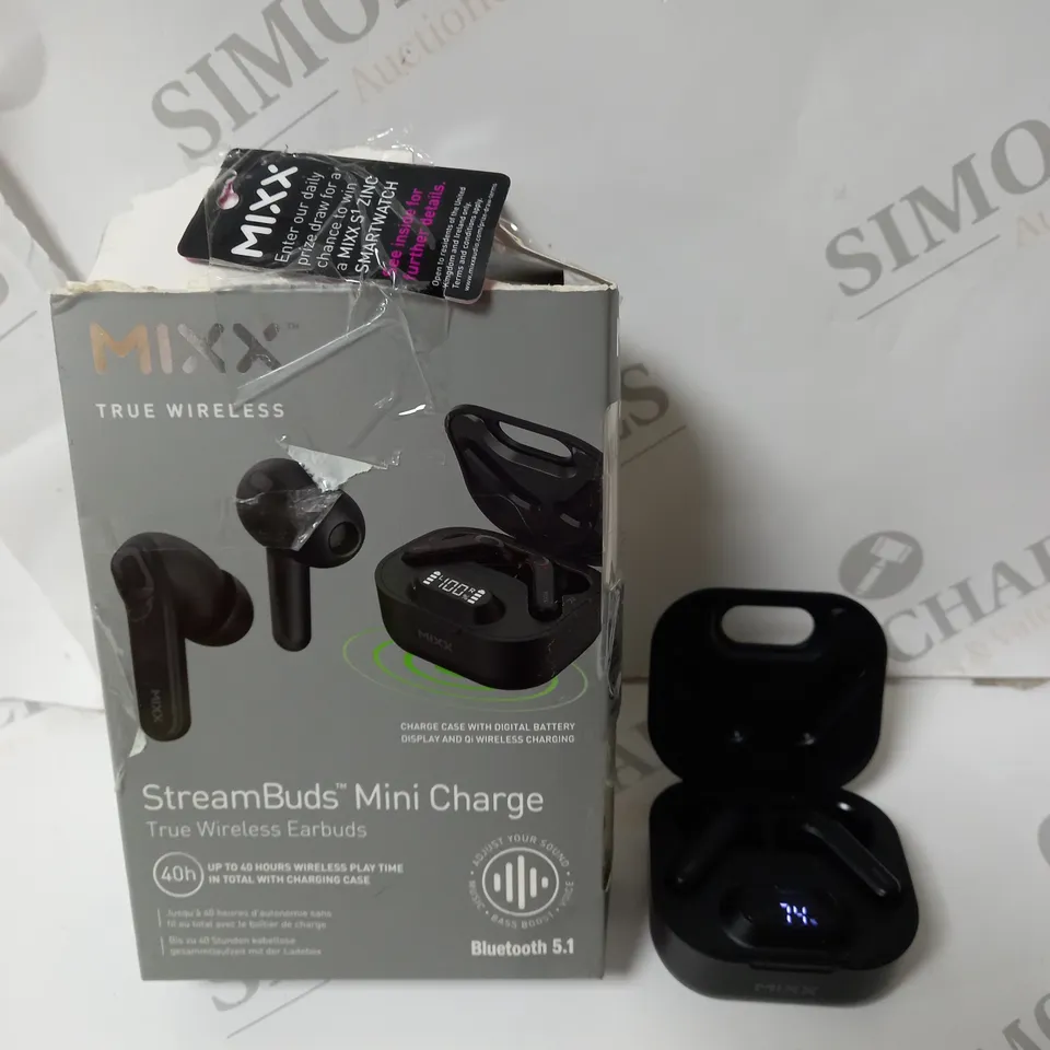 BOXED MIXX STREAMBUDS MINI TRUE WIRELESS EARBUDS