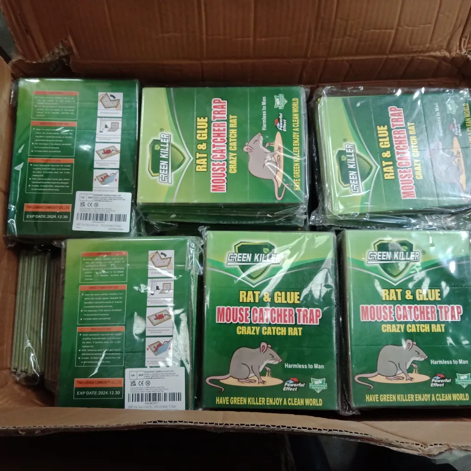GREEN KILLER RAT & GLUE MOUSE CATCHER TRAP – SET OF 6 BOXED TRAPS
