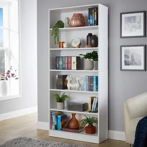 BOXED SARAHYA DEEP 6 SHELF BOOKCASE STORAGE UNIT