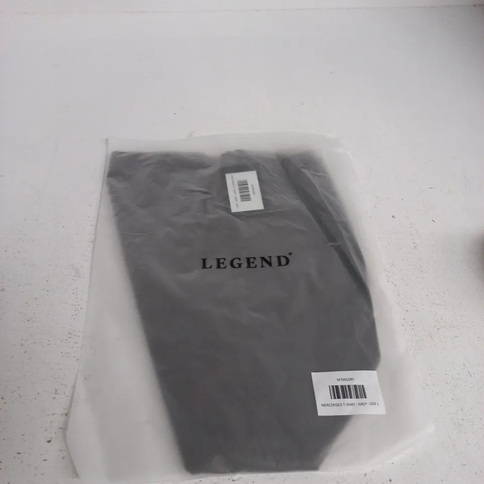 LEGEND MERCERISED T-SHIRT - GREY - SIZE L