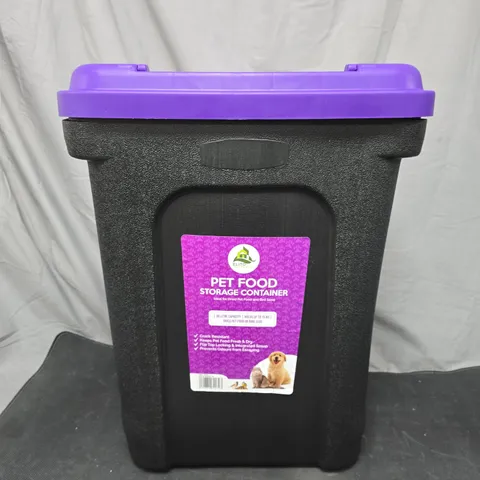 PET FOOD STORAGE CONTAINER β BLACK WITH PURPLE LID, 30 LITRE