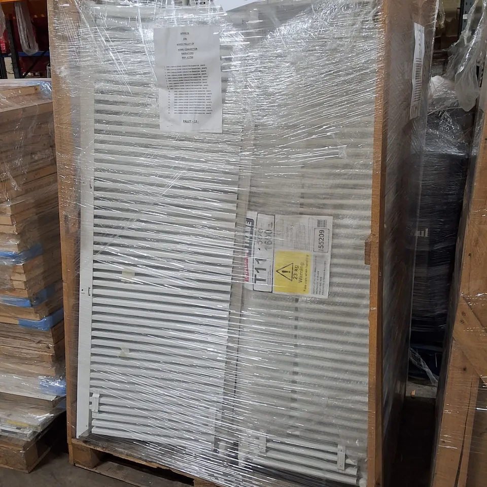 PALLET CONTAINING APPROXIMATELY 18 ASSORTED HOME CONVECTOR RADIATORS