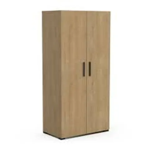 BOXED PRAGUE 2 DOOR WARDROBE - NEW OAK EFFECT (2 BOXES)