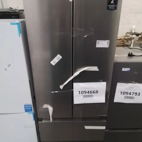 HISENSE RF632N4BCE FREESTANDING AMERICAN DOOR FRIDGE FREEZER, NO FROST, E RATED, SILVER, 69.4D X 70.4W X 200H CM, 485 LITERS [ENERGY CLASS E]