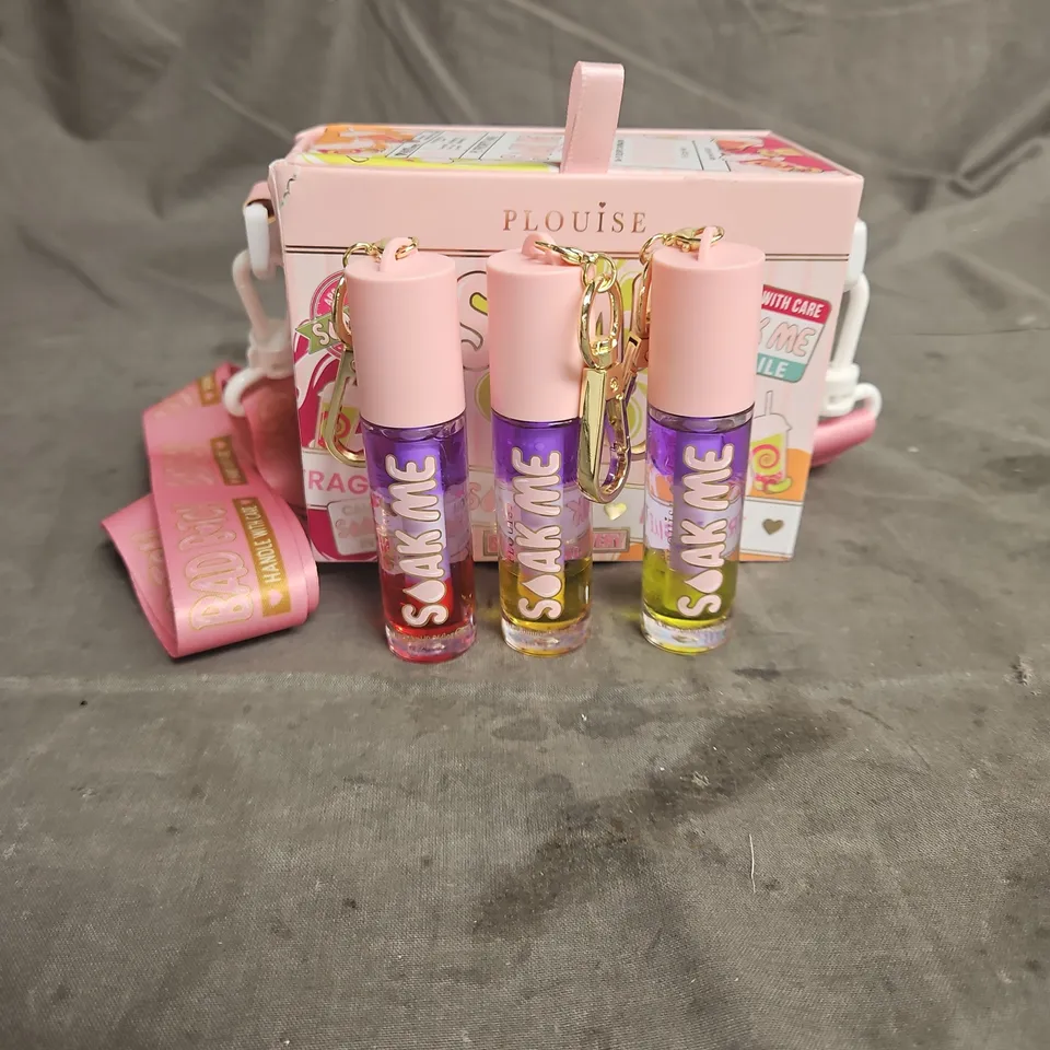 PLOUISE SOAK ME LIP OILS WITH CARRY CASE 3X7.6ML