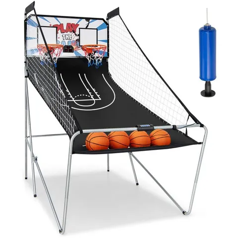 BOXED COSTWAY INDOOR DOUBLE ELECTRONIC BASKETBALL GAME WITH 4 BALLS