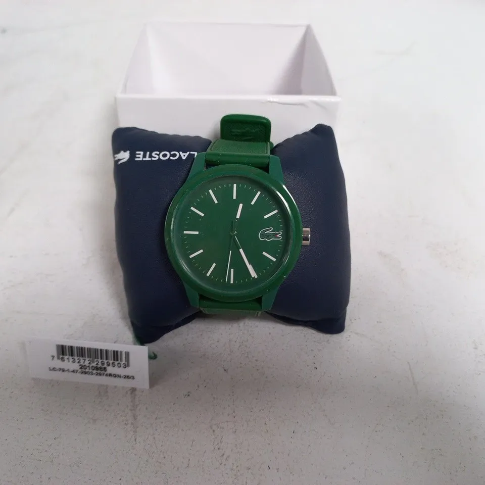 LACOSTE ALL GREEN GENTS WATCH WITH RUBBER STRAP