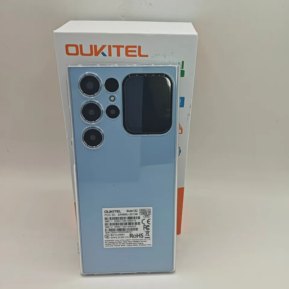 BOXED OUKITEL C62 128GB DIGITAL MOBILE PHONE IN BLUE