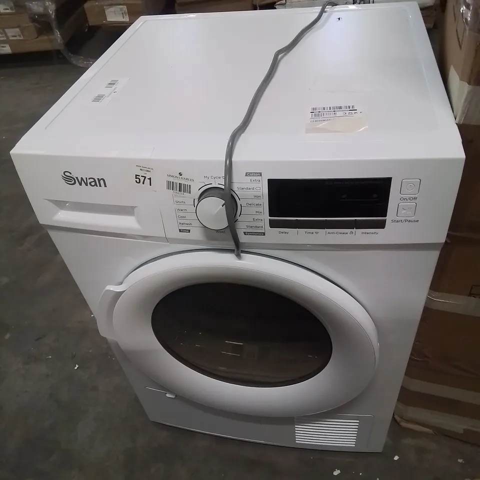 SWAN STC75110W 8KG LOAD CONDENSER TUMBLE DRYER