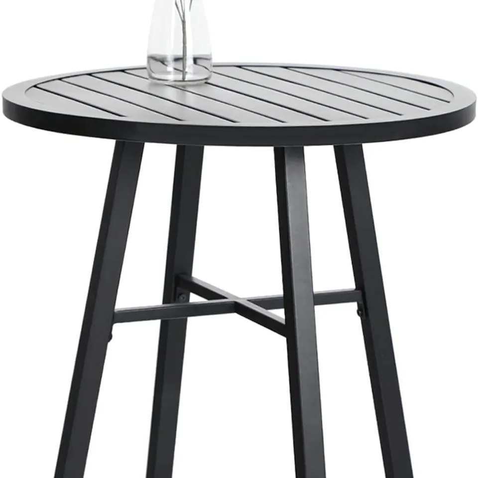 BOXED PHI VILLA OUTDOOR STEEL ROUND SMALL BISTRO SIDE COFFEE TABLE - E02GF110 (1 BOX)