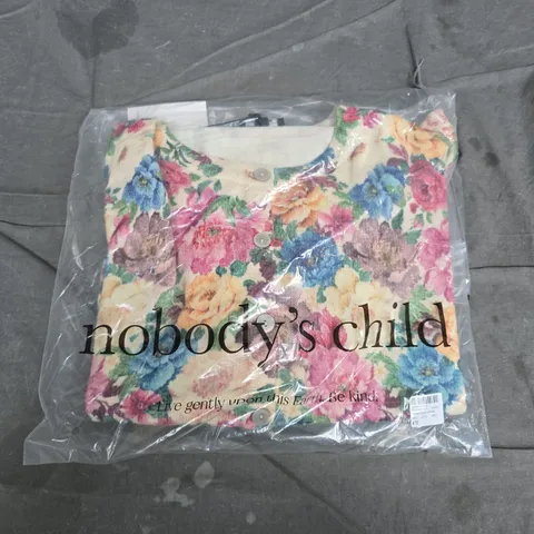BAGGED NOBODY'S CHILD FLORAL KNIT CARDIGAN – WOMEN'S UK L